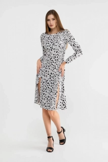 Платье с узором женское OnMe CTM WTC02307 Черно-белый