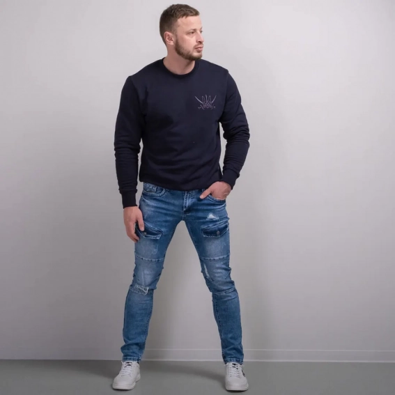Джинси чоловічі 200119 Fashion Синій фото 5 — інтернет-магазин Tapok