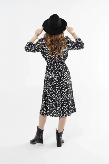 Платье с узором женское OnMe CTM WTC02308 Черный фото 4 — интернет-магазин Tapok