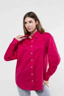 Рубашка однотонная женская OnMe CTM OM-WTC02332 Малиновый