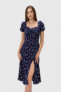 Платье с узором женское OnMe CTM WTC02318 Синий