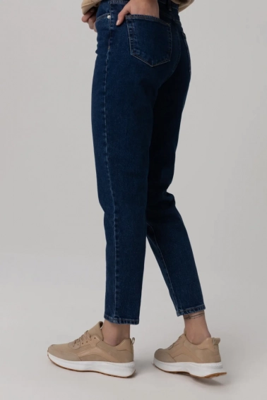 Джинси Mom Fit жіночі Zeo Basic 3864 Темно-синій фото 2 — інтернет-магазин Tapok