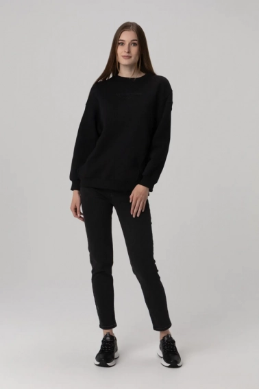 Джинсы Mom Fit женские Zeo Basic 3824 Темно-серый фото 6 — интернет-магазин Tapok