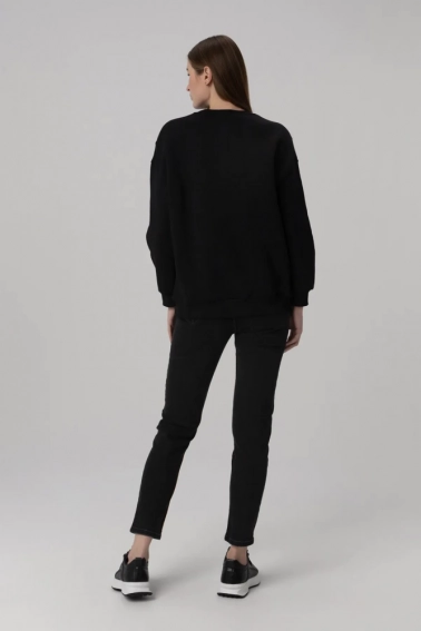 Джинсы Mom Fit женские Zeo Basic 3824 Темно-серый фото 7 — интернет-магазин Tapok