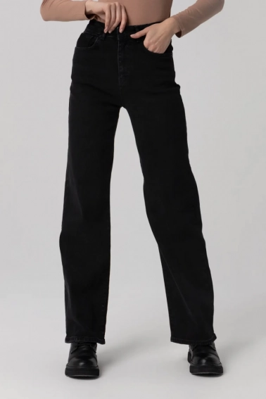 Джинси Regular fit жіночі Zeo Basic 3813 Чорний фото 1 — інтернет-магазин Tapok