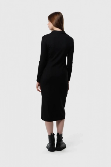 Платье однотонное женское LAWA WTC02349 Черный фото 7 — интернет-магазин Tapok