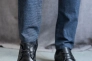 Чоловічі туфлі шкіряні весняно-осінні чорні Belvas 31 на шнурках Фото 2