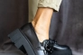 Жіночі туфлі шкіряні весняно-осінні чорні OLLI Т-4-21163 Фото 3