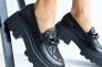 Жіночі туфлі шкіряні весняно-осінні чорні OLLI Т-4-21163 Фото 7