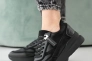 Женские кроссовки кожаные весенне-осенние черные Yuves 162 Фото 1