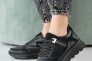 Жіночі кросівки шкіряні весняно-осінні чорні Yuves 167 Фото 1