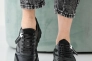 Женские кроссовки кожаные весенне-осенние черные Yuves 167 Фото 2