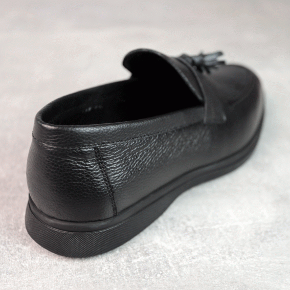 Лоферы мужские кожаные 588231 Черные фото 4 — интернет-магазин Tapok