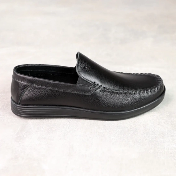 Мокасины мужские кожаные 588272 Черные фото 1 — интернет-магазин Tapok