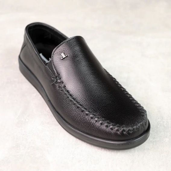 Мокасины мужские кожаные 588272 Черные фото 2 — интернет-магазин Tapok