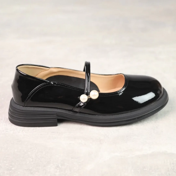 Туфли женские кожаные 588264 Черные фото 1 — интернет-магазин Tapok