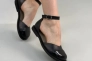 Босоніжки жіночі шкіряні чорні з носком шкіра наплак Фото 2