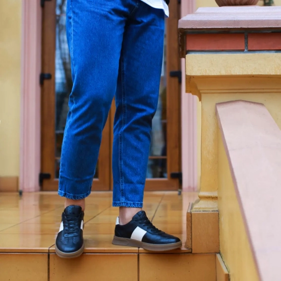 Кеды мужские кожаные 588327 Черные фото 8 — интернет-магазин Tapok