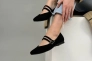 Туфлі жіночі велюрові чорні Фото 3