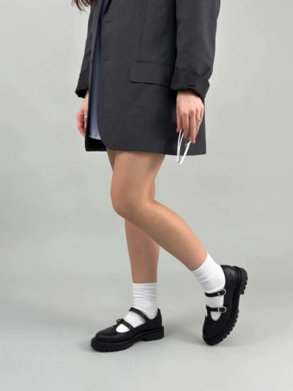 Туфлі жіночі шкіряні чорного кольору фото 3 — интернет-магазин Tapok