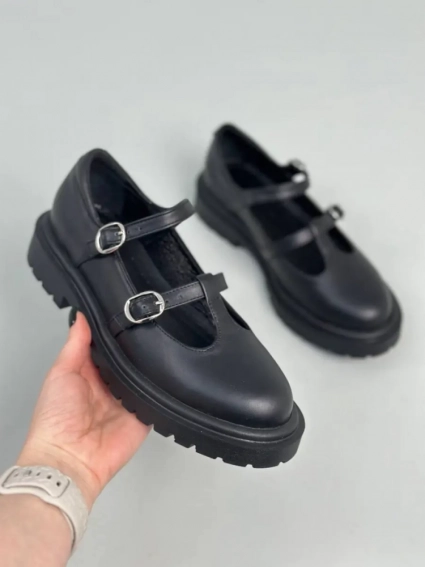 Туфлі жіночі шкіряні чорного кольору фото 9 — интернет-магазин Tapok