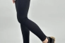 Кросівки жіночі шкіряні чорні із вставками замші на чорній підошві Фото 4