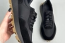 Кросівки жіночі шкіряні чорні із вставками замші на чорній підошві Фото 11
