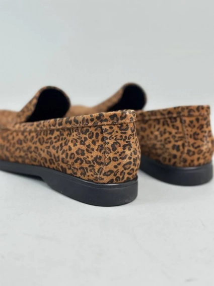 Лофери жіночі шкіряні замшеві з леопардовим принтом фото 9 — интернет-магазин Tapok
