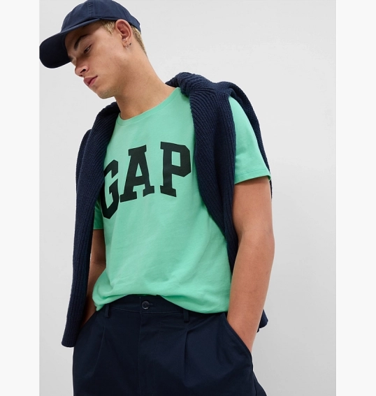 Футболка Gap Logo T-Shirt Turquoise 547309521 фото 2 — интернет-магазин Tapok