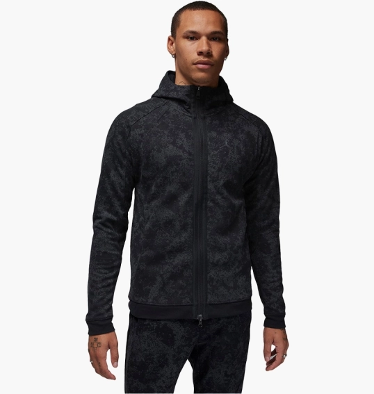 Толстовка Air Jordan Jordan Dri-Fit Sport Air Fleece Full-Zip Hoodie Black FN5846-010 фото 1 — интернет-магазин Tapok