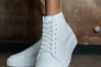 Женские ботинки кожаные весенне-осенние белые CrosSAV 21-142 W на байке Фото 4