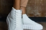 Женские ботинки кожаные весенне-осенние белые CrosSAV 21-142 W на байке Фото 5