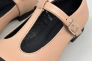 Туфлі жіночі шкіряні карамельні з чорними вставками Фото 10