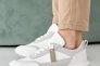 Жіночі кросівки шкіряні весняно-осінні білі Yuves 145 Фото 3