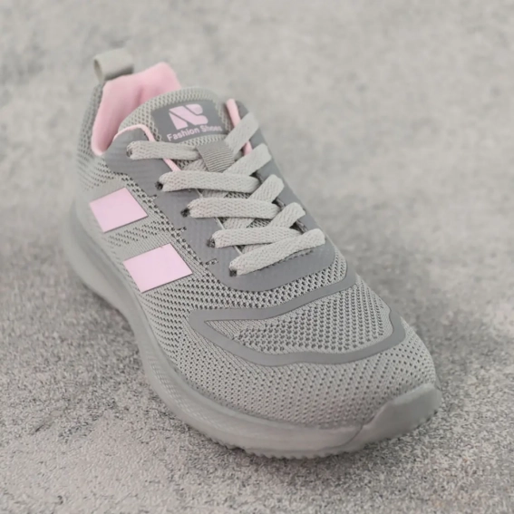 Кросівки жіночі 588181 Сірі рожеві фото 2 — інтернет-магазин Tapok