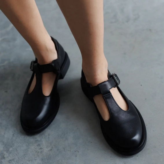 Туфлі жіночі шкіряні 588415 Чорні фото 11 — інтернет-магазин Tapok