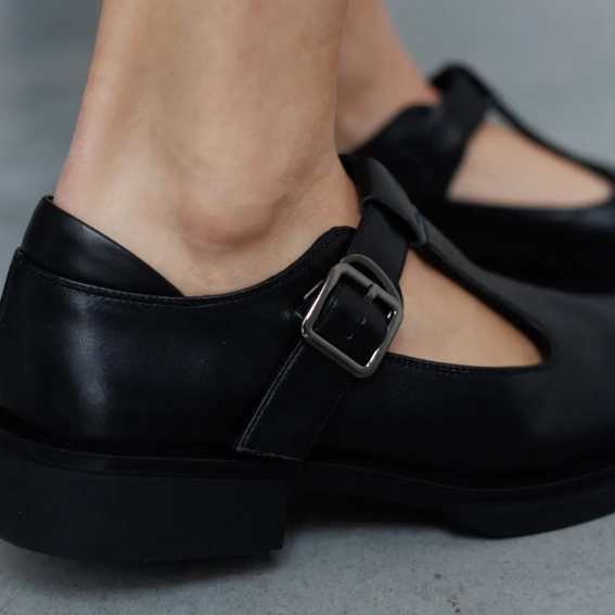 Туфли женские кожаные 588415 Черные фото 12 — интернет-магазин Tapok