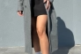 Туфлі жіночі велюрові чорні із вставками шкіри Фото 2