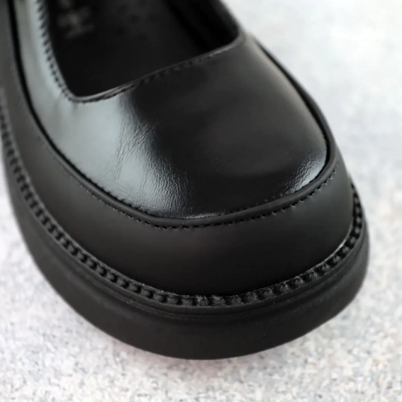 Туфли детские кожаные 588557 Черные фото 4 — интернет-магазин Tapok
