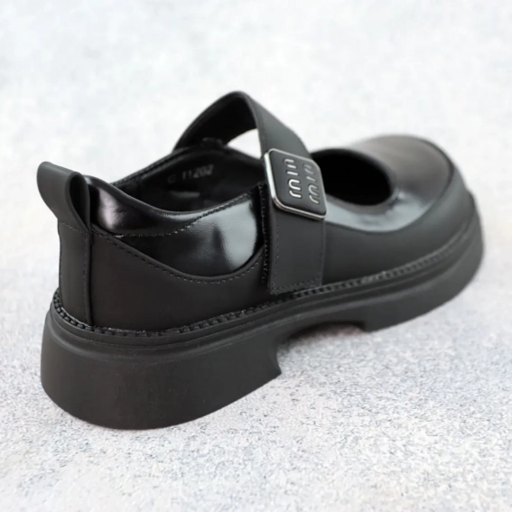 Туфли детские кожаные 588557 Черные фото 6 — интернет-магазин Tapok