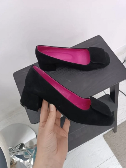 Туфлі жіночі замшеві чорні фото 1 — интернет-магазин Tapok