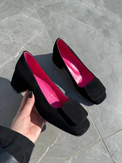 Туфлі жіночі замшеві чорні фото 11 — інтернет-магазин Tapok
