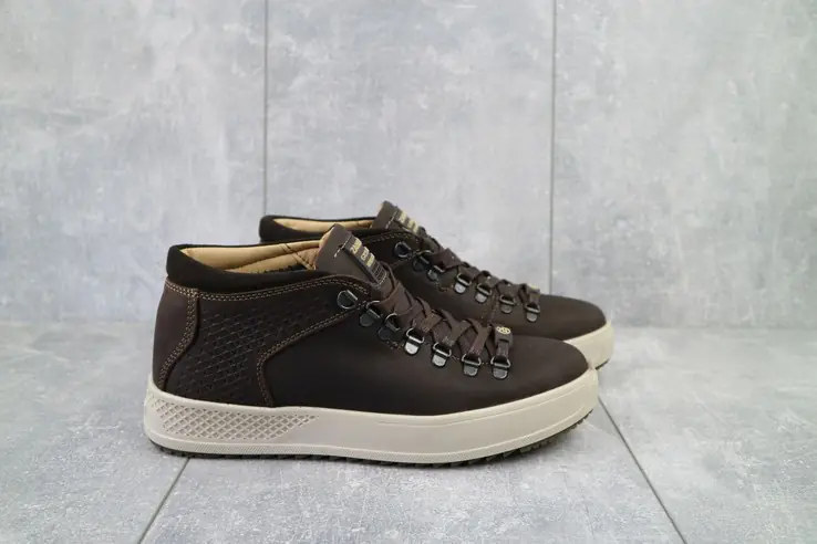 Чоловічі черевики шкіряні зимові коричневі Zangak 903 кор-кр+беж фото 6 — інтернет-магазин Tapok