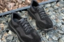 Кросівки жіночі замшеві чорні із вставками шкіри та сітки на чорній підошві Фото 7