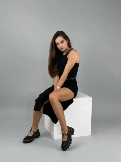 Туфлі жіночі шкіряні чорні фото 5 — інтернет-магазин Tapok