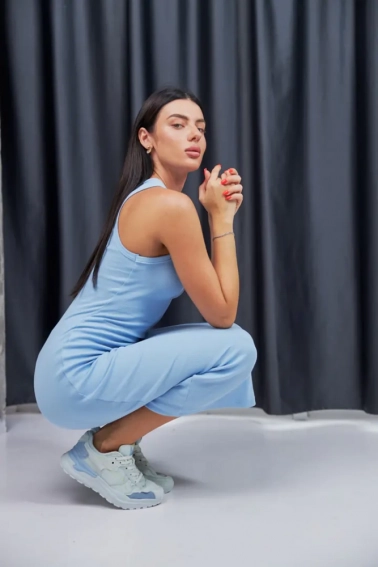 Кросівки жіночі замшеві 588764 М'ятні блакитні фото 19 — інтернет-магазин Tapok