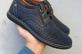 Мужские туфли кожаные летние синие Ava 51 Фото 1