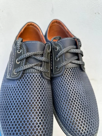 Мужские туфли кожаные летние синие Ava 51 фото 4 — интернет-магазин Tapok