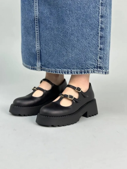 Туфлі жіночі шкіряні чорні фото 1 — интернет-магазин Tapok