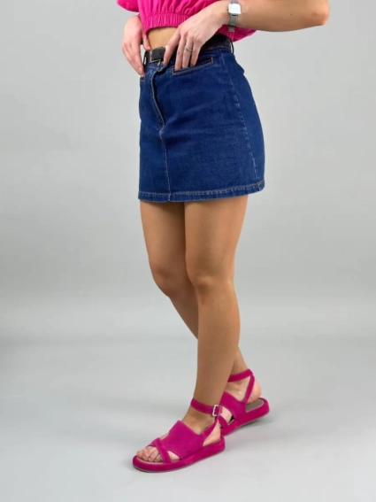 Босоніжки жіночі замшеві кольору фуксії фото 1 — интернет-магазин Tapok